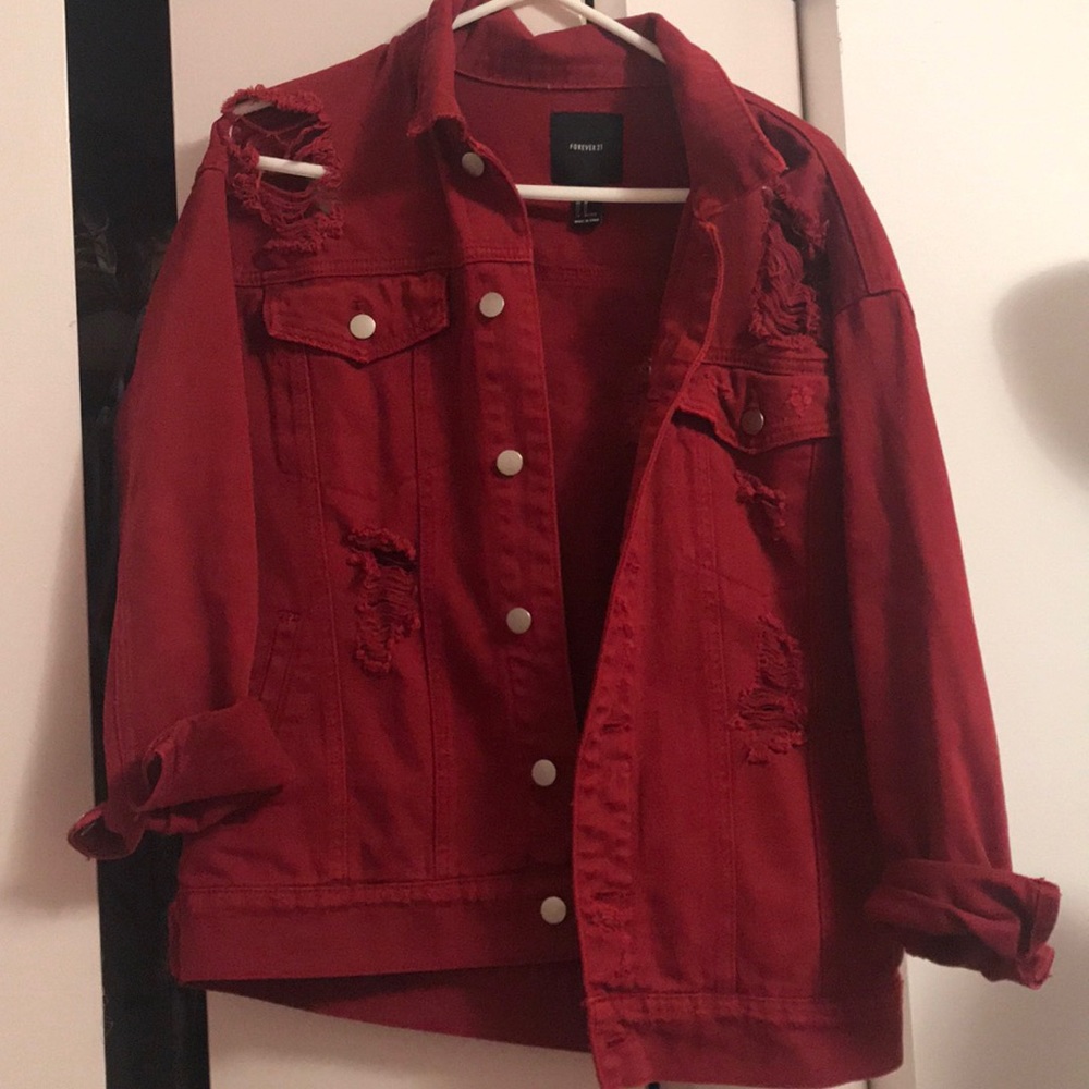 Distressed Red Jacket
